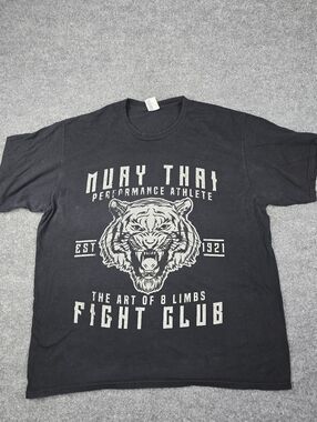 Muay Thai Fight Club Tiger Graphic Tee | Port & Company Ring Spun | Mens XL